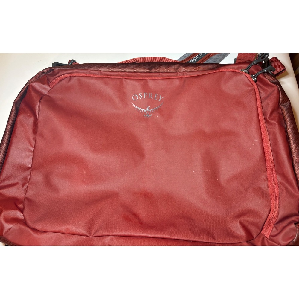 Osprey Transporter Carry On Backpack Duffle Convertible Travel Bag Red